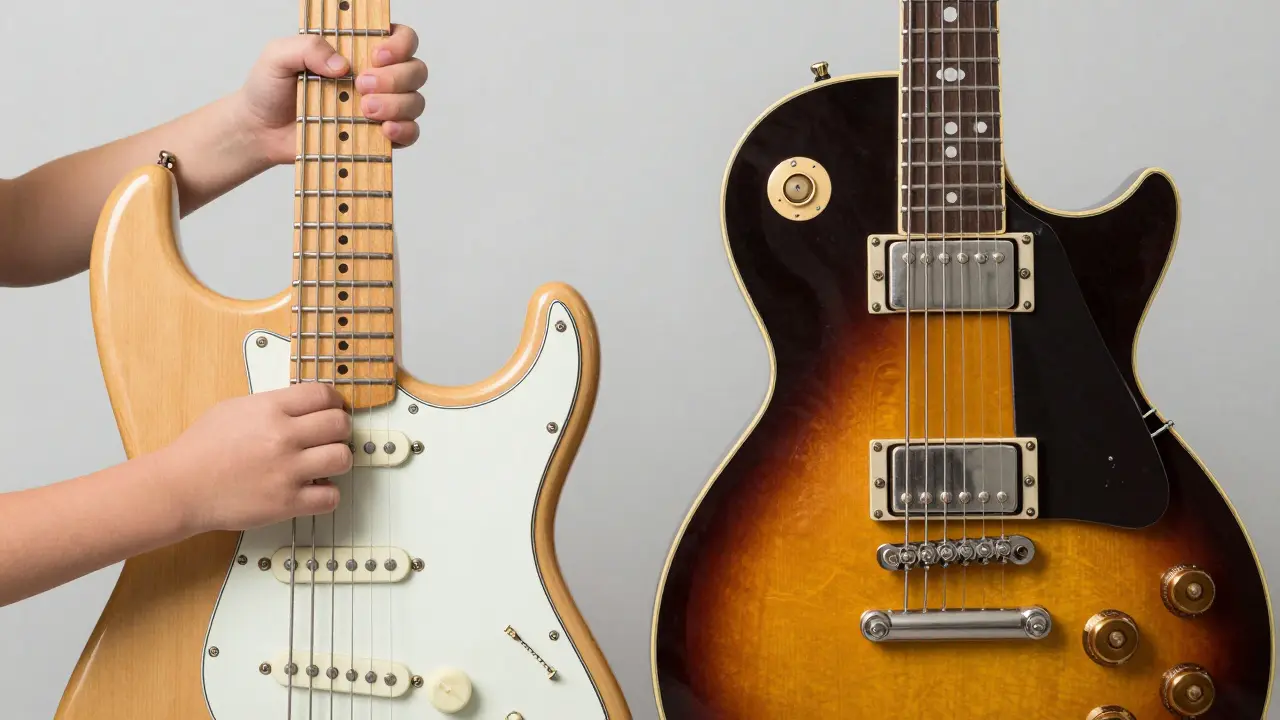 Comparison of lightweight vs heavy electric guitars for kids